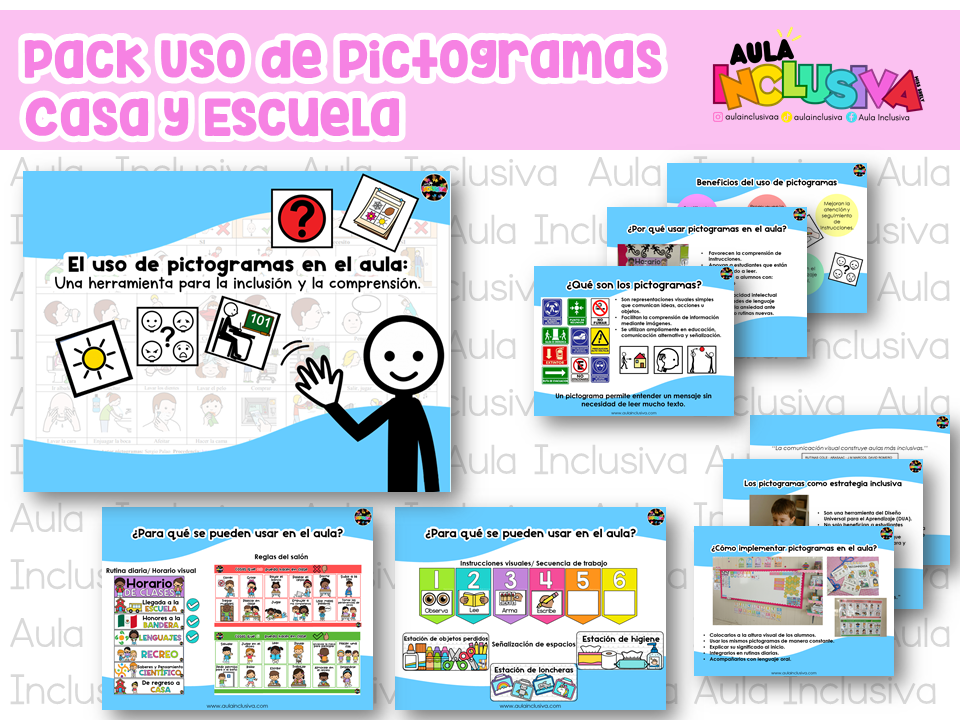 Pack Uso de Pictogramas en Casa y Escuela