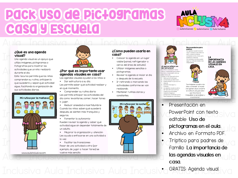 Pack Uso de Pictogramas en Casa y Escuela