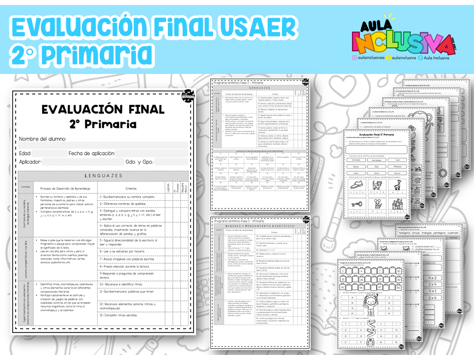 Kit Evaluación Final USAER Primaria