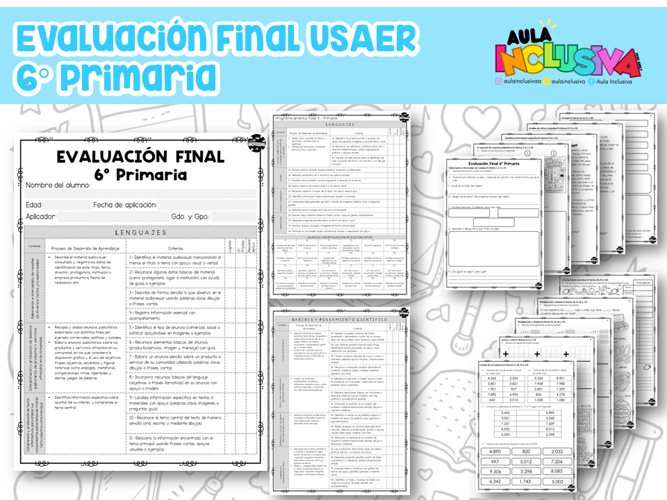 Kit Evaluación Final USAER Primaria
