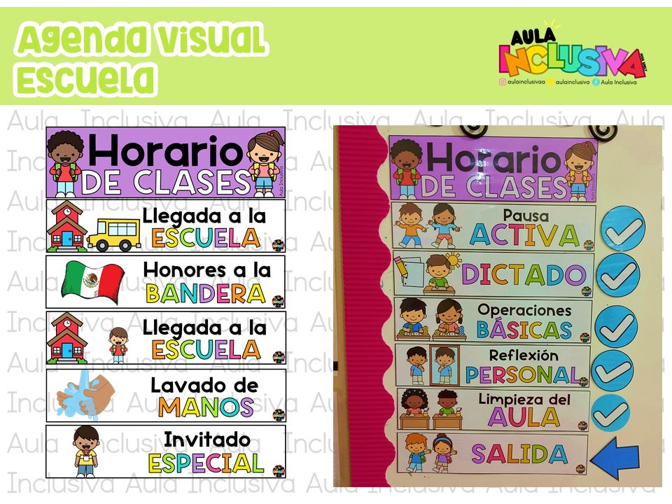 Agenda visual - Horario de clases