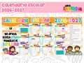 Calendario Escolar 26-27 Tamaño Póster