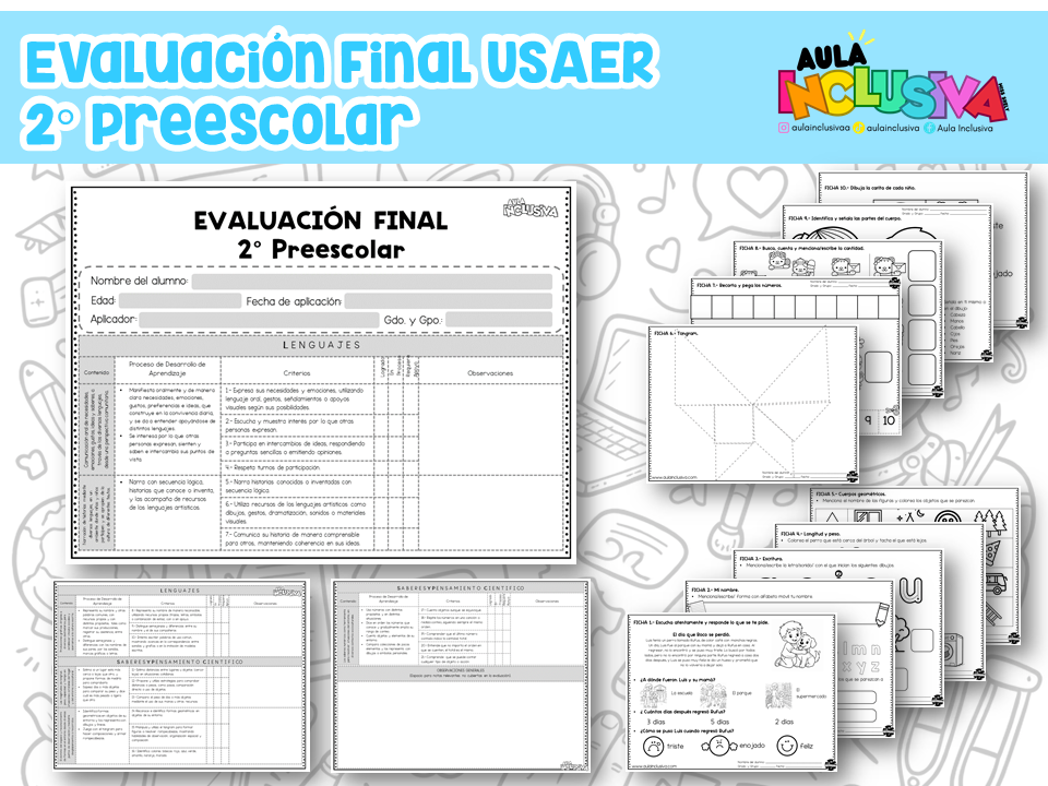 Evaluación Final USAER 2° Preescolar