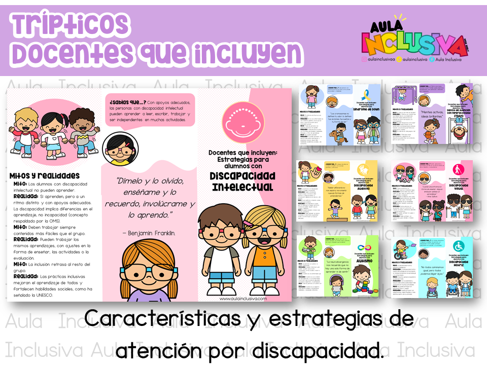Trípticos: Docentes que incluyen