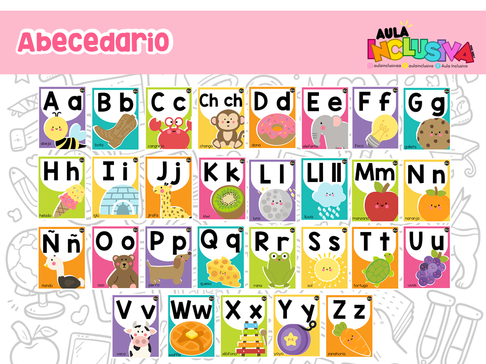 Abecedario Colores Pastel