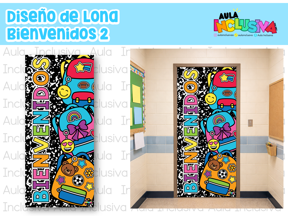 Diseño Lona Puerta Bienvenidos 2