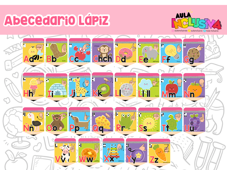 Abecedario Lápiz Braille y LSM