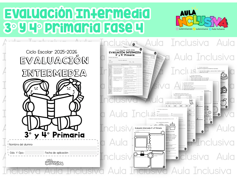 Evaluación Intermedia USAER 3° y 4° Primaria
