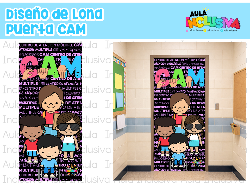 Diseño de Lona Puerta Braille y LSM CAM