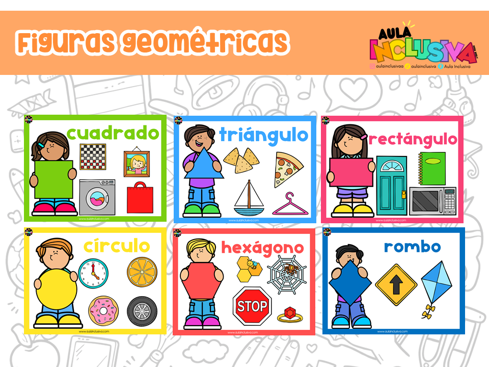 CARTELES DE FIGURAS GEOMÉTRICAS | NOMBRE, FIGURA Y OBJETOS 2D
