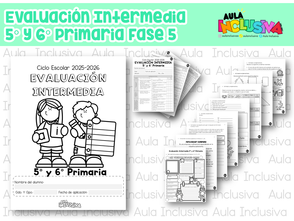 Evaluación Intermedia USAER 5° y 6° Primaria