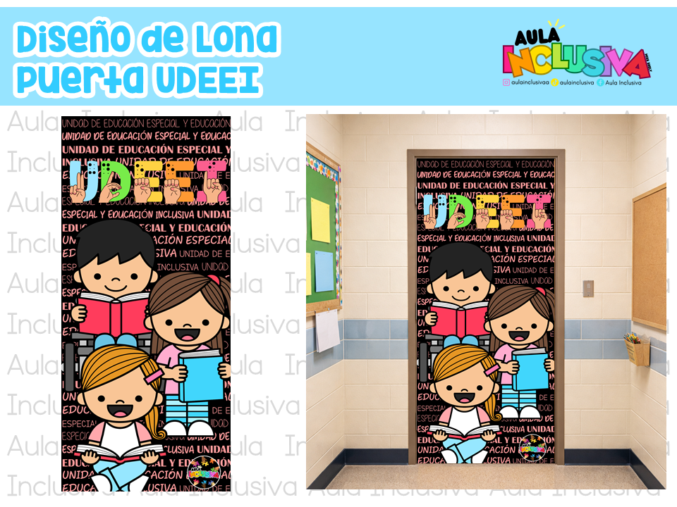 Diseño Lona Puerta Braille y LSM UDEEI