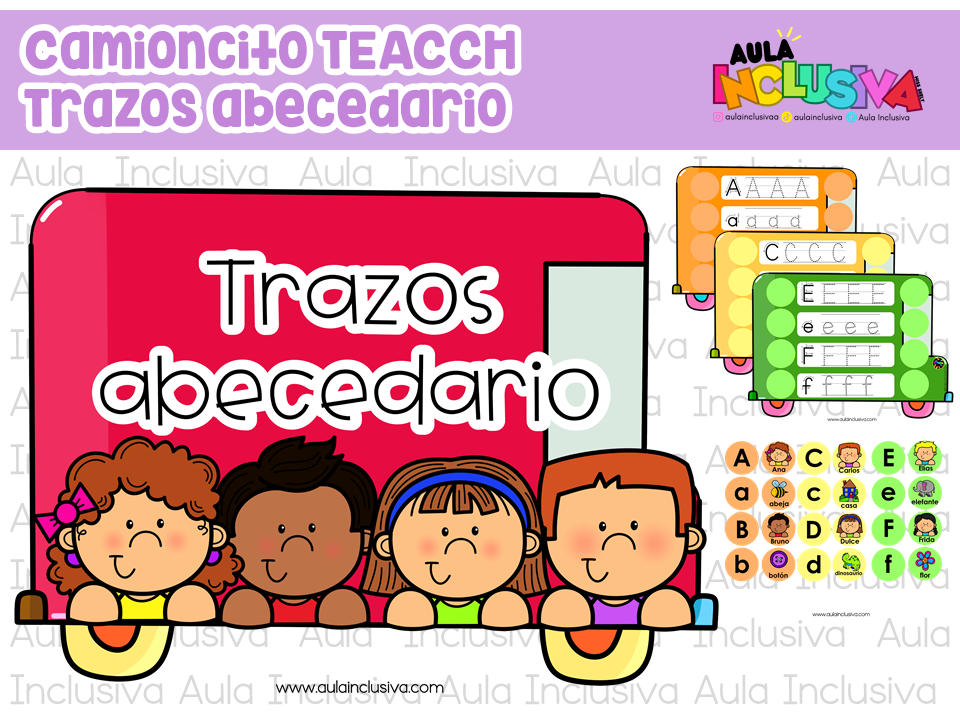 Camioncito TEACCH Trazos abecedario