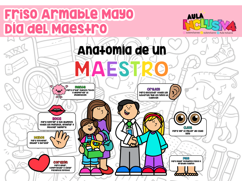 Efemérides y Friso Armable Mayo  Día del Maestro
